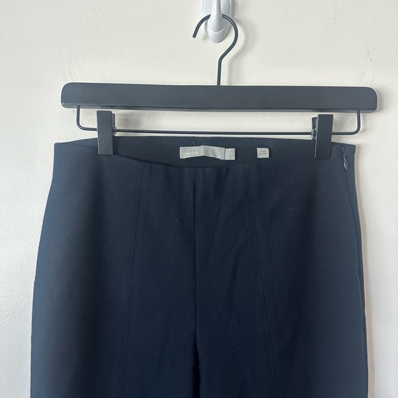 VINCE Stitch Front Seam Ponte Cropped Legging/Pant Size XS in Coastal Blue Navy - Picture 6 of 9